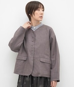 tukuroi by SUN VALLEY ツクロイ / リネンコットンツイルノーカラージャケット
