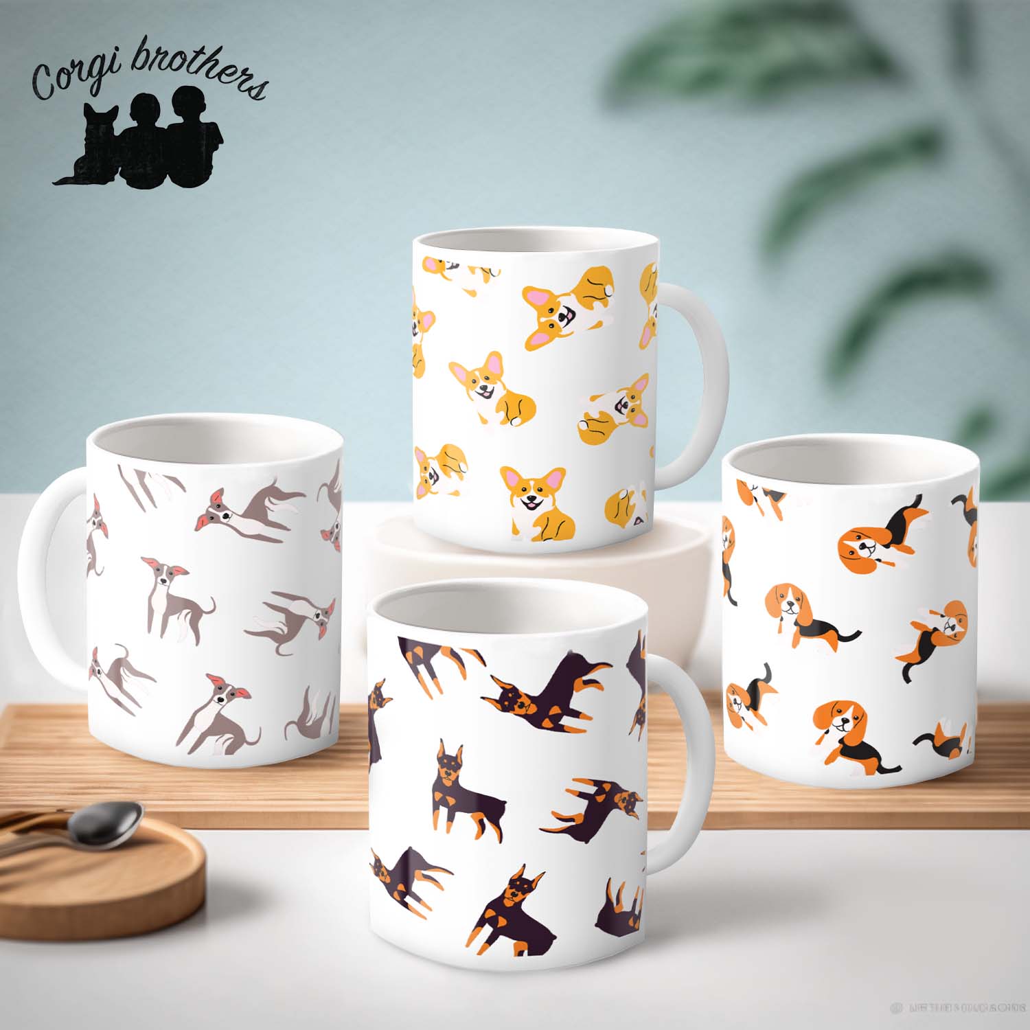 犬柄　マグカップ Amazon.co.jp: マグカップ ダックスフンド 犬柄 コーヒーカップ 陶器