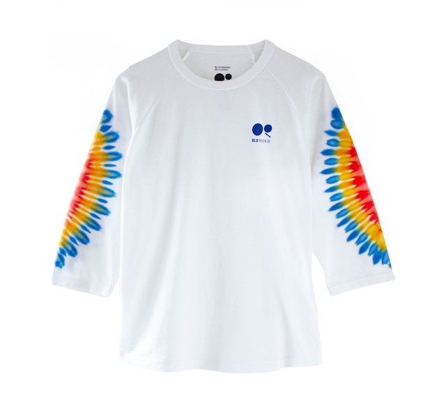  "RISE UP" RAGLAN-SLEEVE TIE-DYE×WHITE