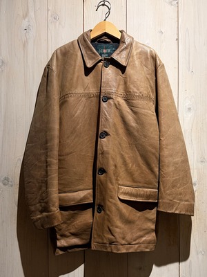 【a.k.a.C.a.k.a vintage】90’s “J.CREW” Vintage Loose Leather Car Coat