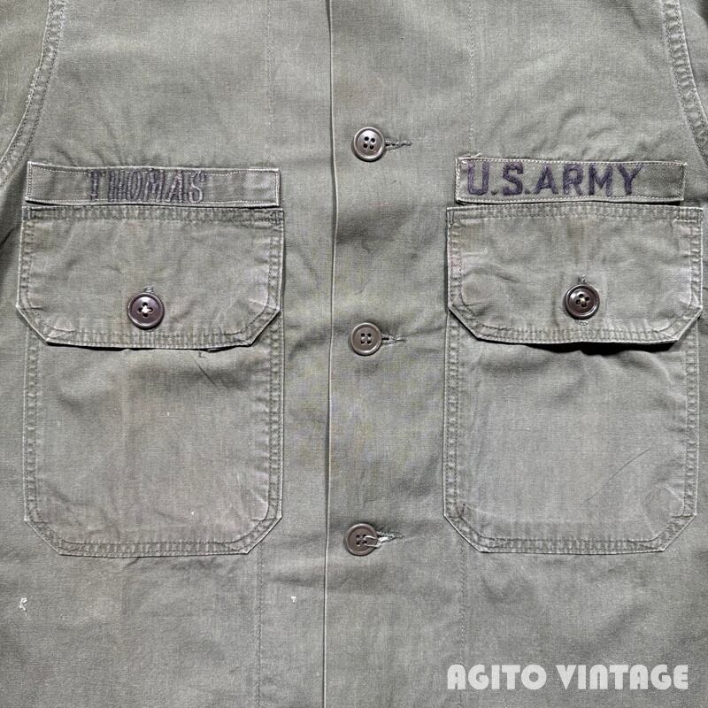 L】60s US ARMY ポプリンシャツ Trooper社製 ヴィンテージ Vintage】60