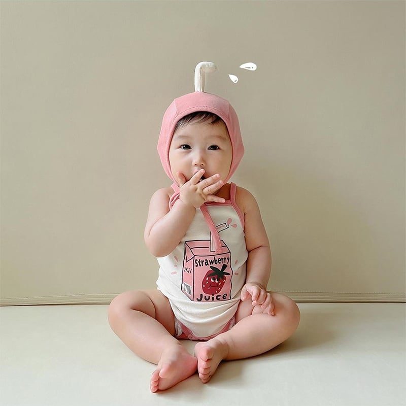 BABY】記念日用 牛乳ロンパース | 韓国子供服通販 - Baker
