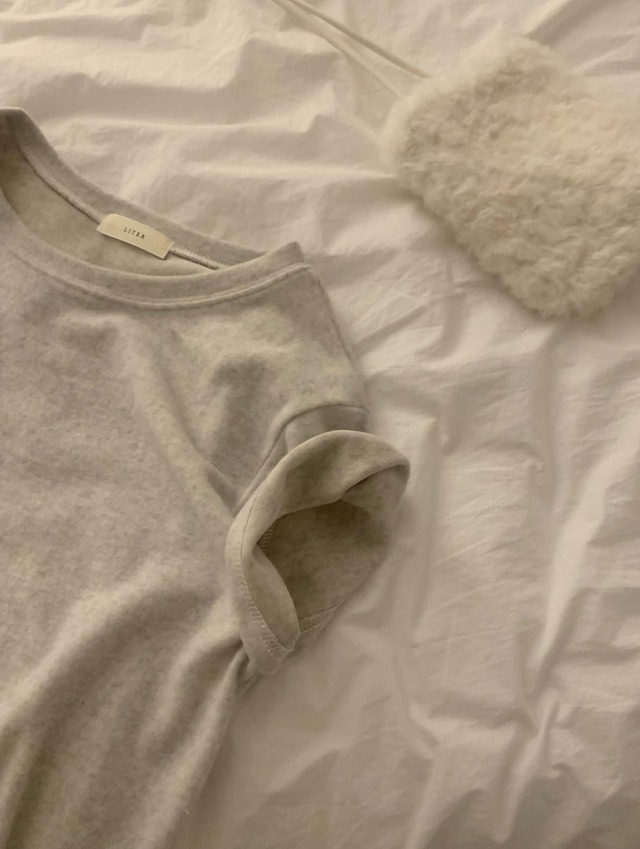 (LITER) Bol winter layered half t-shirts / 2color