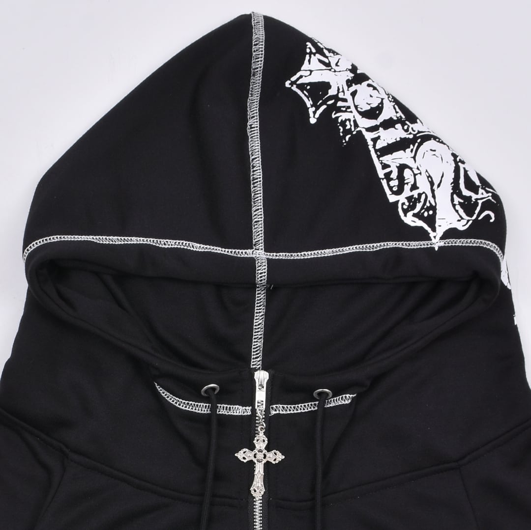 11/26新着】Skull Cross ステッチZIPパーカー | VOLCAN&APHRODITE