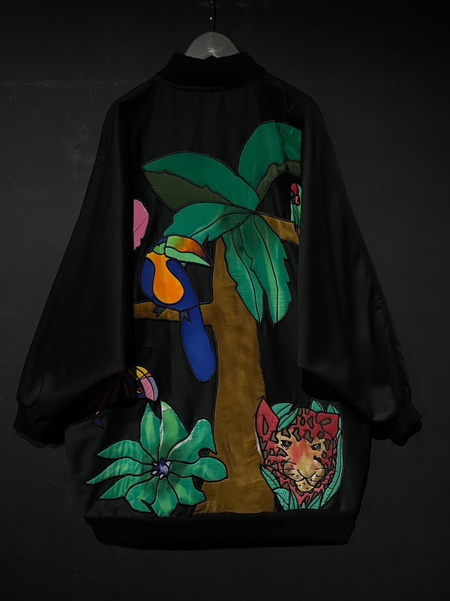 【WEAPON VINTAGE】Animal Patch Design Vintage Loose Blouson Jacket