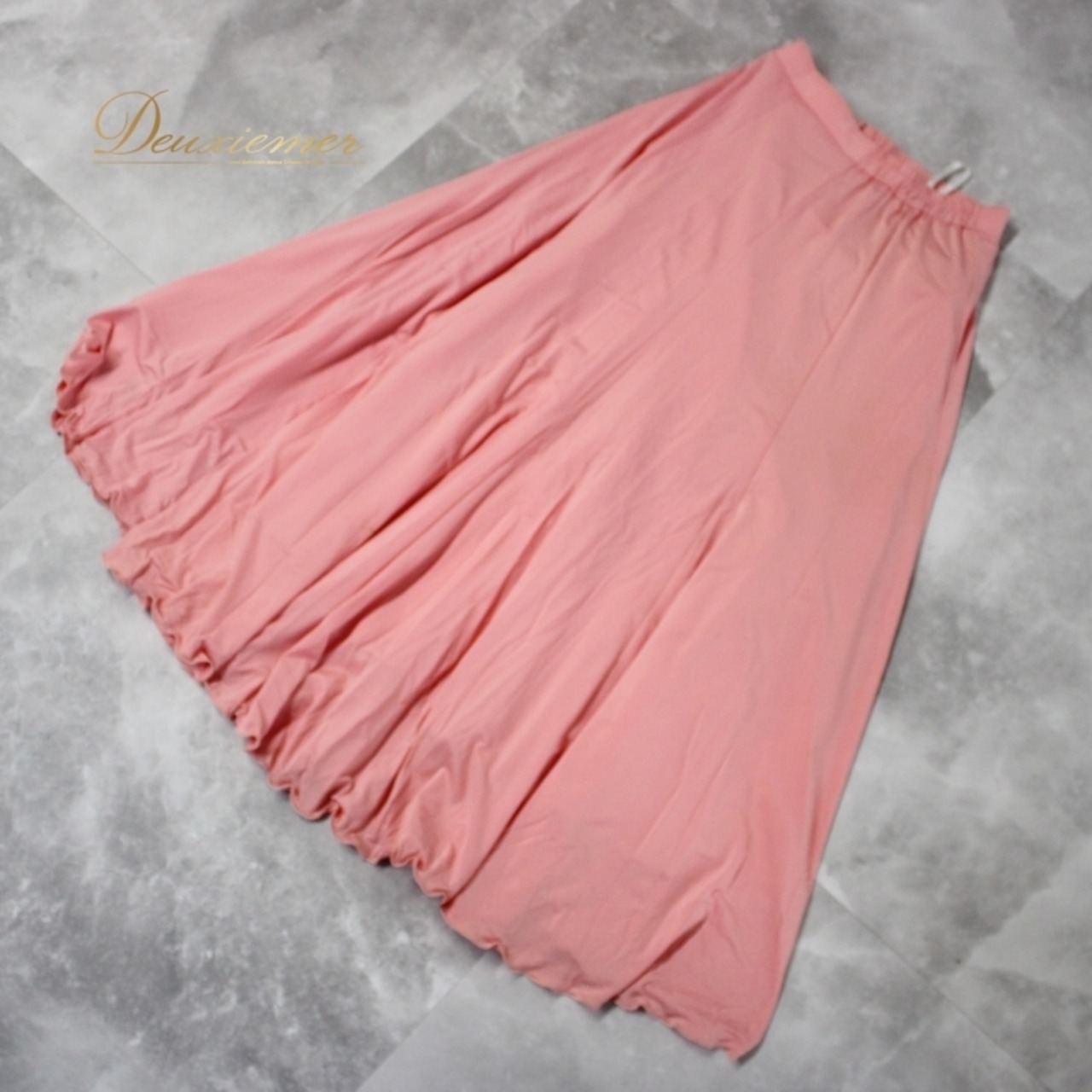 社交ダンス 衣装 スタンダード スカート レッスンウェア レディース オールシーズン コーラルピンク系 無地 シンプル U:NA ユーナ 練習着 コーラルピンク 薄手 高伸縮性 レッスン 練習用 フレアスカート 丈84.5cm スポーティ シンプルデザイン レディースファッション おしゃれ ダンスウェア コスチューム 動きやすい 楽チン スタイリッシュ 送料無料