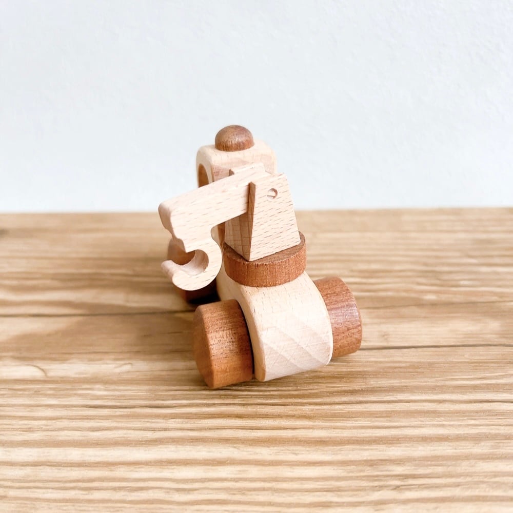 木製 はたらく車 木のくるま ナチュラル 天然木 wooden car | Primii