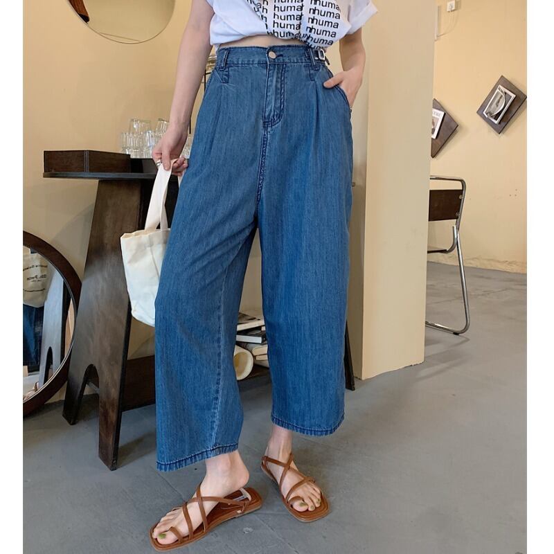 サマースタンダードハイウェスト薄手ジーンズ パンツ レトロ 夏物 YY-ファッション15373039451