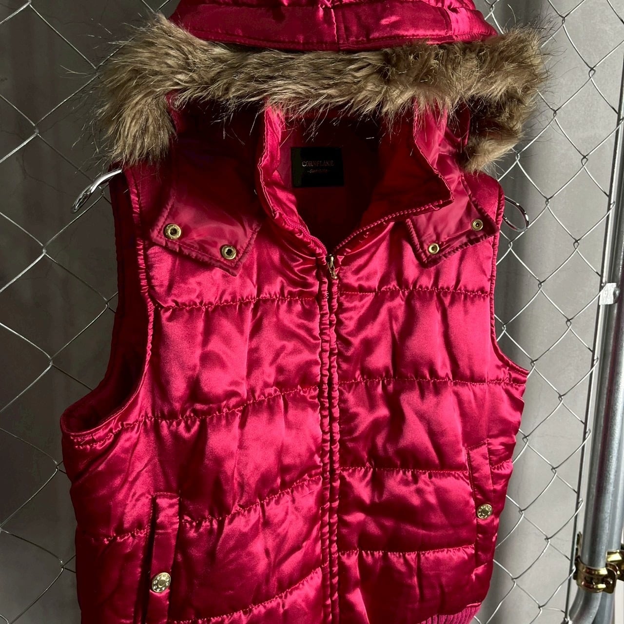 ピンク ファーダウンベスト | 古着屋 PINK