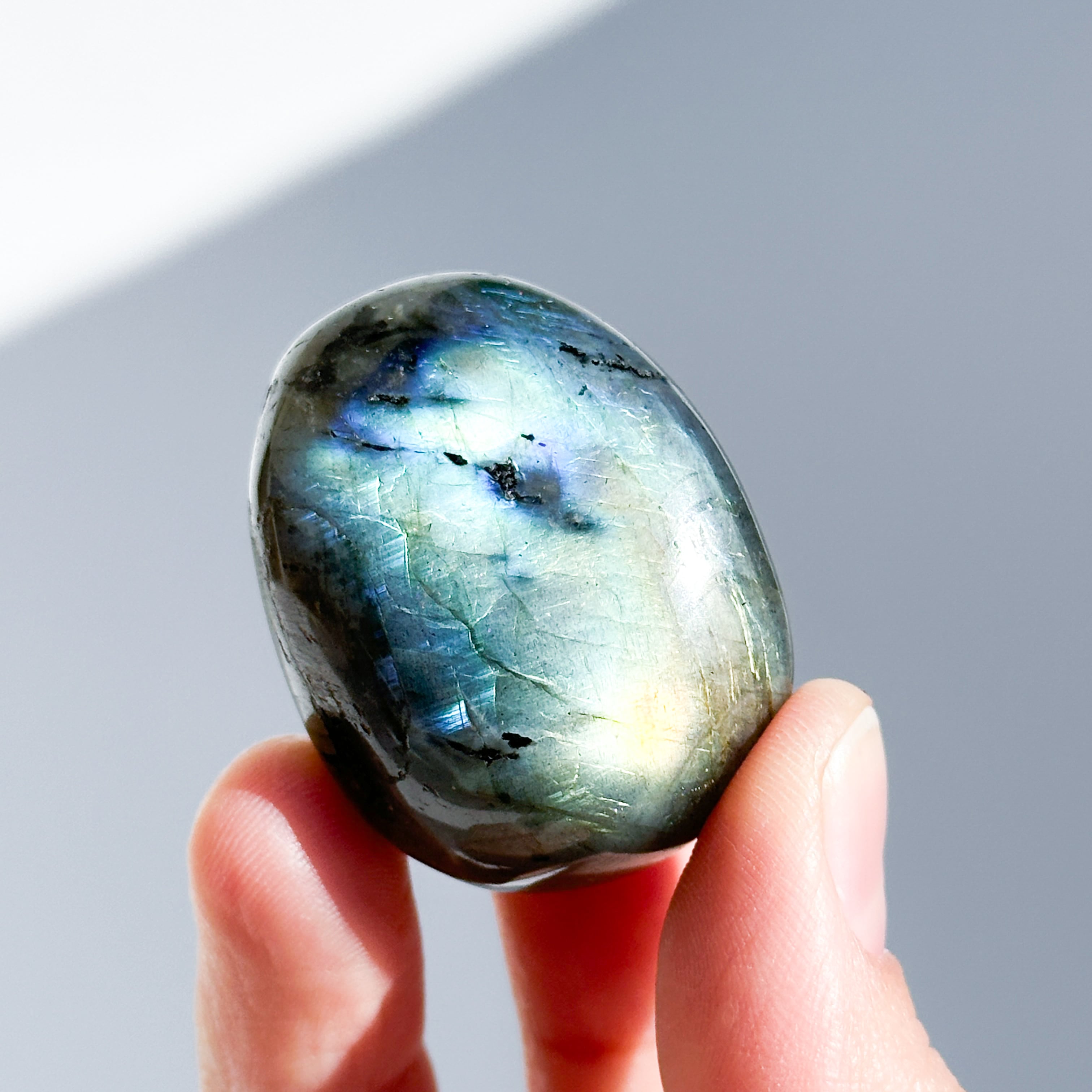 ラブラドライト パームストーン 02◇ Labradorite ◇天然石・鉱物
