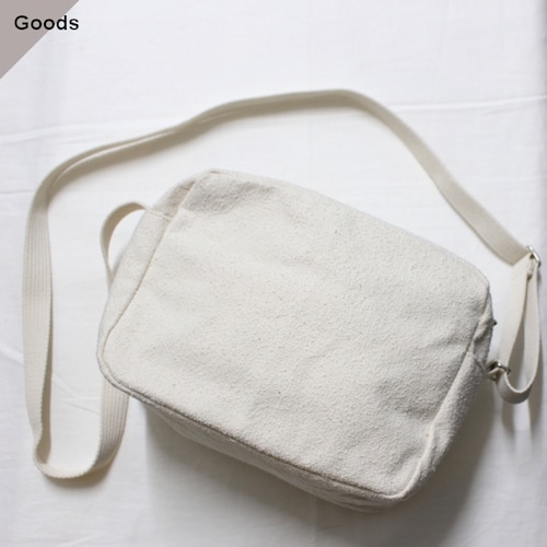 SETTO コットンスウェードコンパクトショルダーバッグ KINDER BAG（WHITE）