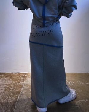 エイミーロウ  Eimee Law 配色ボア裏毛バックテキストZIP SK