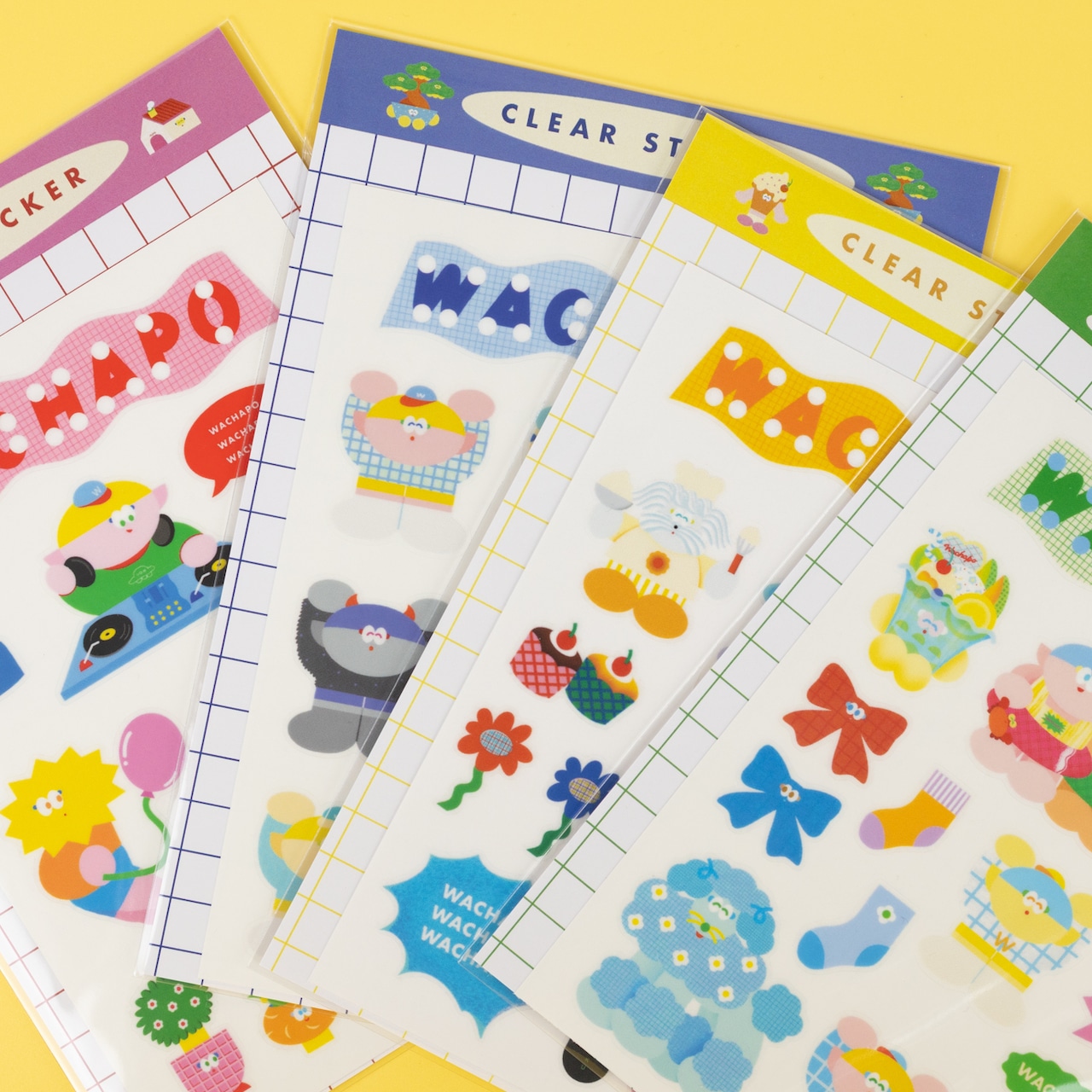 < WACHAPO > クリアステッカー / 4種