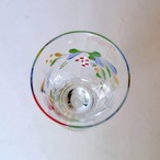 お花のペイントの花瓶-脚付