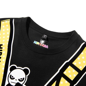 送料無料 【HIPANDA ハイパンダ】キッズ Tシャツ KID'S CAMERA MAN HIPANDA PRINTED SHORT SLEEVED T-SHIRT / BLACK