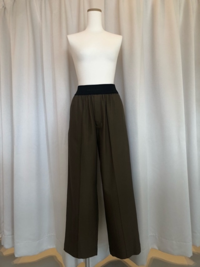 beautiful people-Ry/W　herringbone elastic waist pants