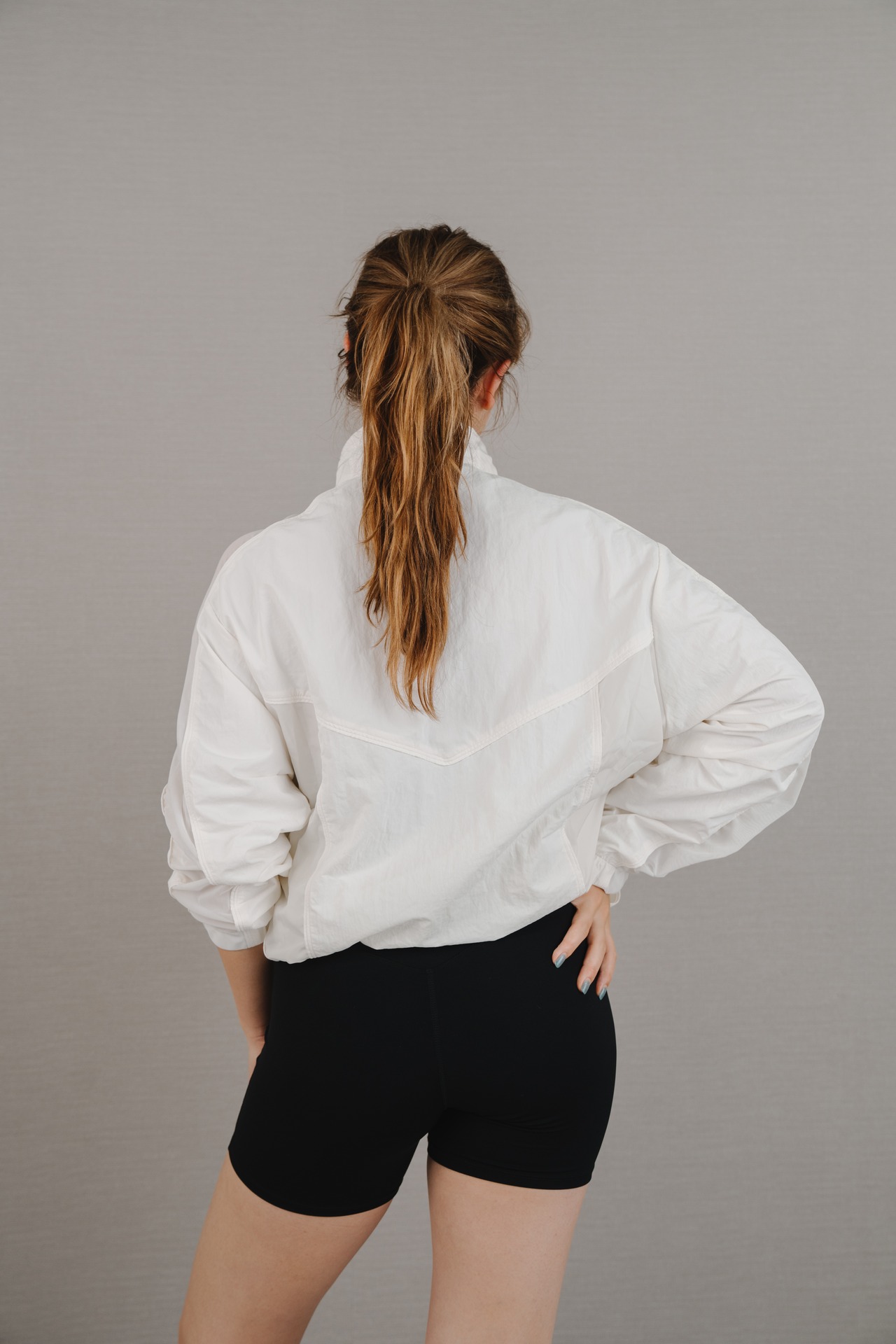 Sheer Shoulder Track Jacket 【White】