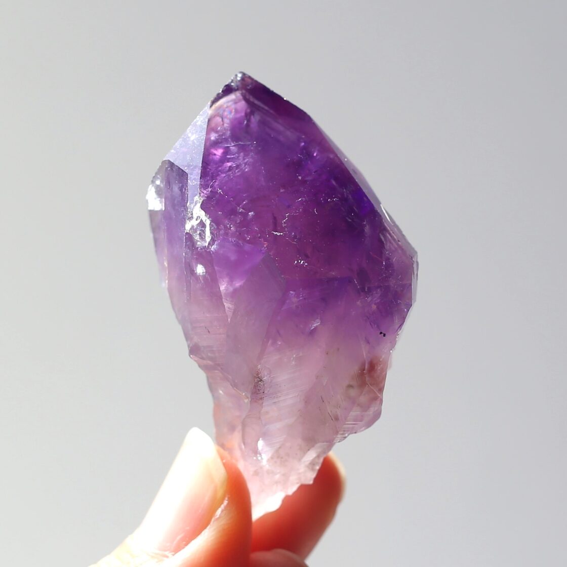 アメジスト ポイント 原石 単結晶 希少 紫水晶 鉱物 天然石 水晶 