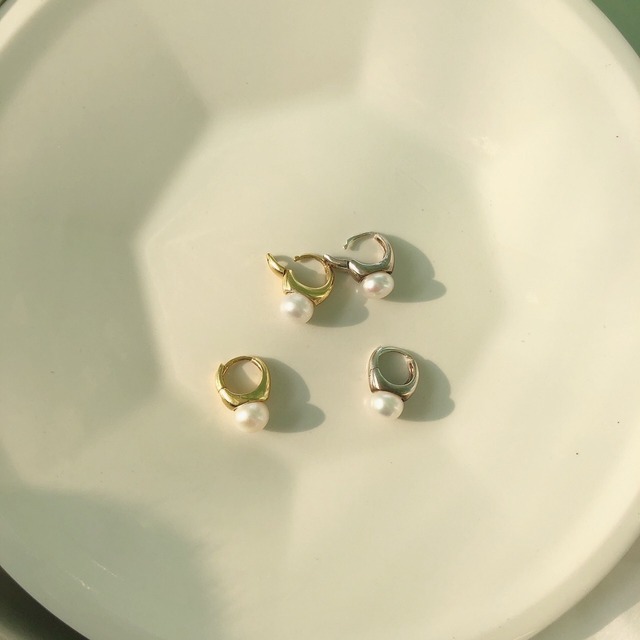 【予約販売】silver925 real pearl pierce（2color）