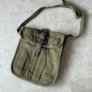 50s アメリカ軍　実物　ショルダーポーチ　バッグ　ビンテージ　オリーブ　古着