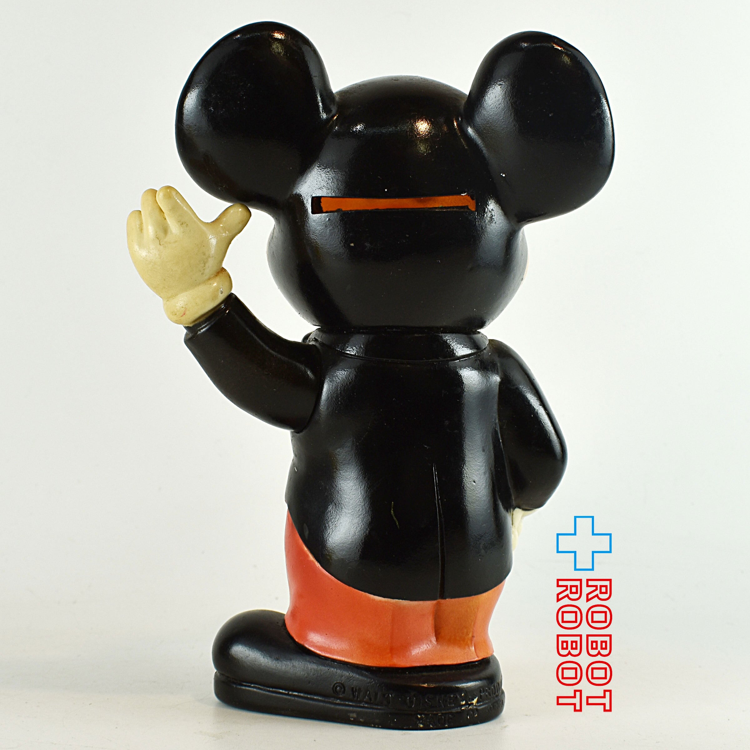 ディズニー ミッキーマウス タキシード 左手上げ ソフビ貯金箱 KOREA
