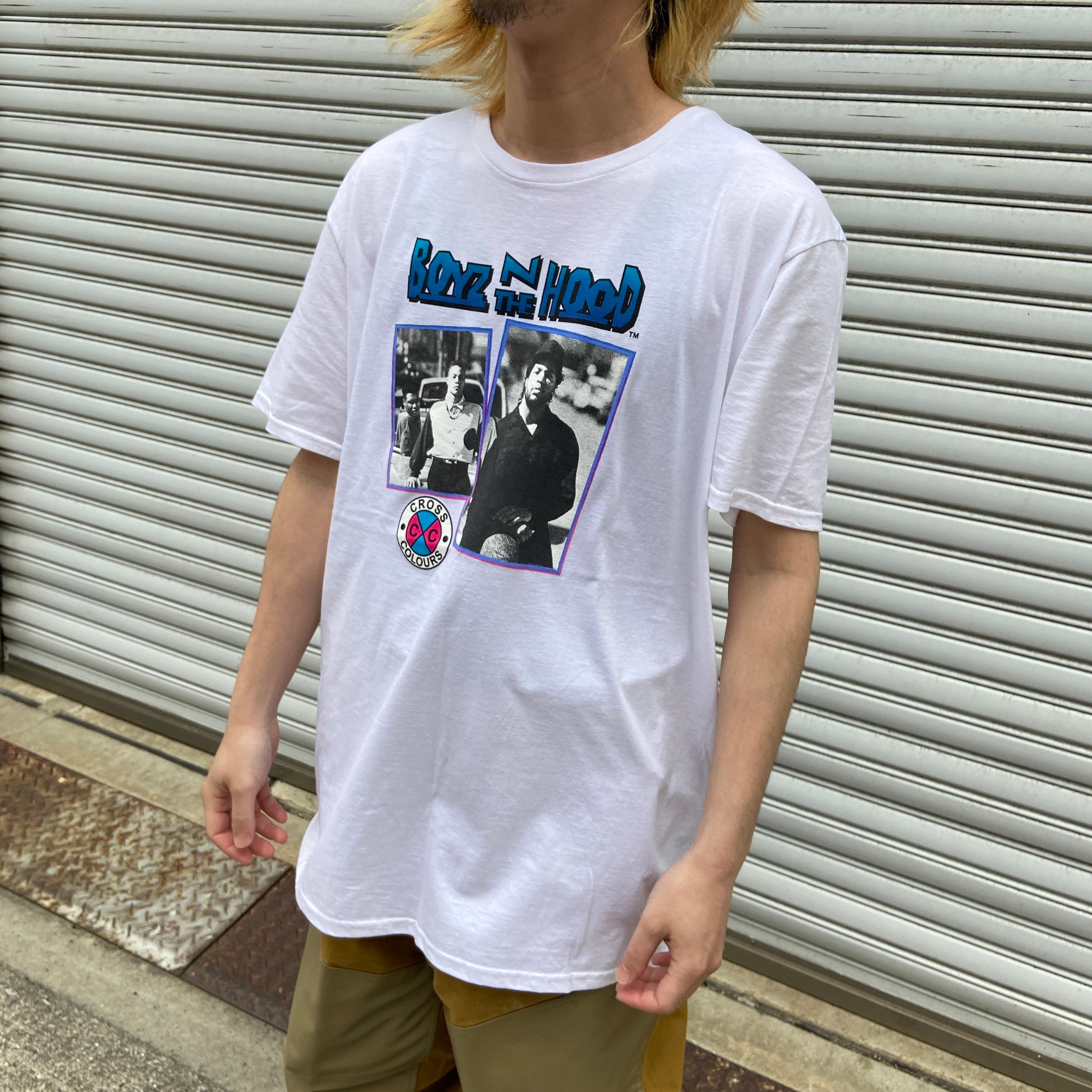 CROSS COLOURS クロスカラーズ 映画Tシャツ ラップT 白 L | 古着屋 Uan