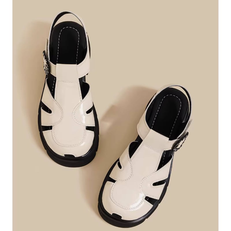 open-work decoration thick-soled sandals m0255 | millems