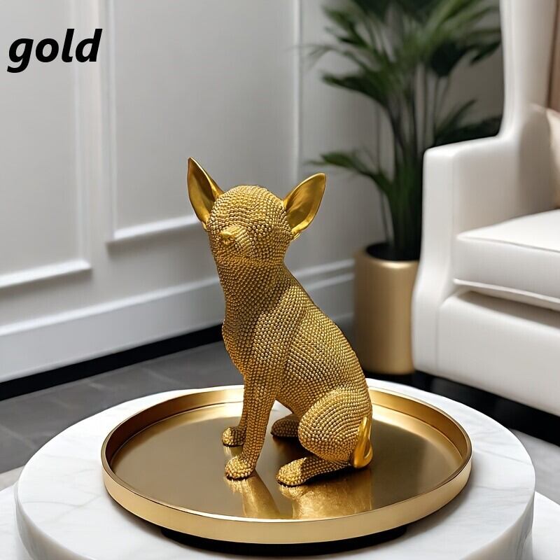 オブジェ チワワ 犬 エレガント ビーズ 装飾 おしゃれ かわいい