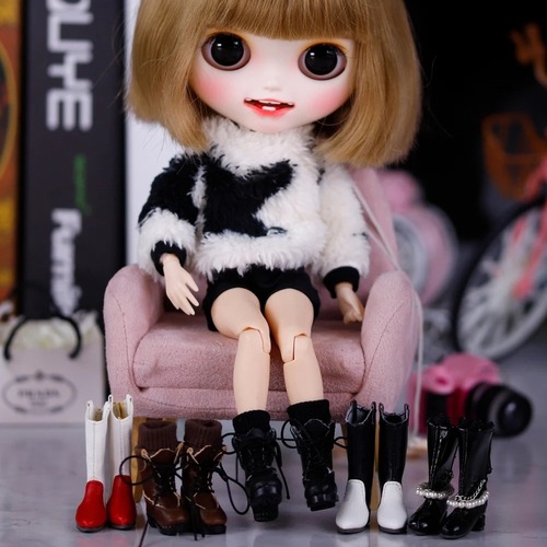 ドールシューズ ブーツ ブライス アイシードール 1/6 カスタムドール BJD 関節人形