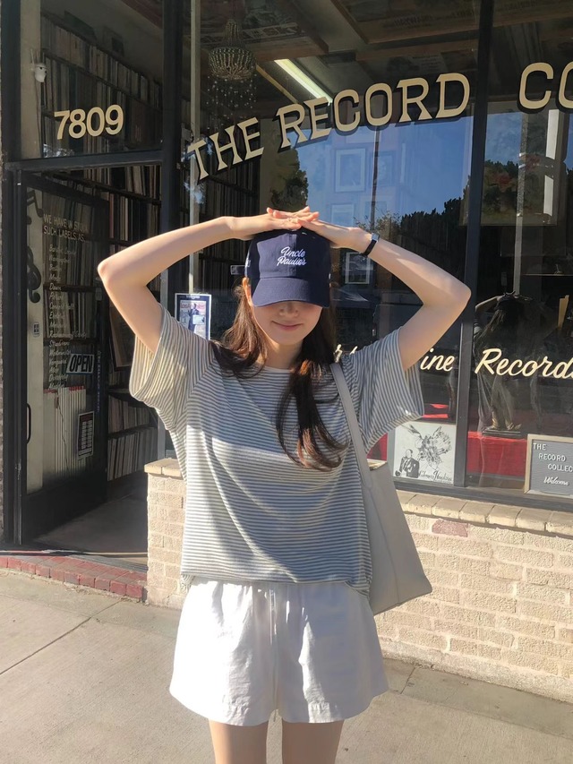 (OUNCE) stripe box tee /  2color