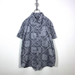 総柄 デザインシャツ スカーフ柄 ペイズリー柄