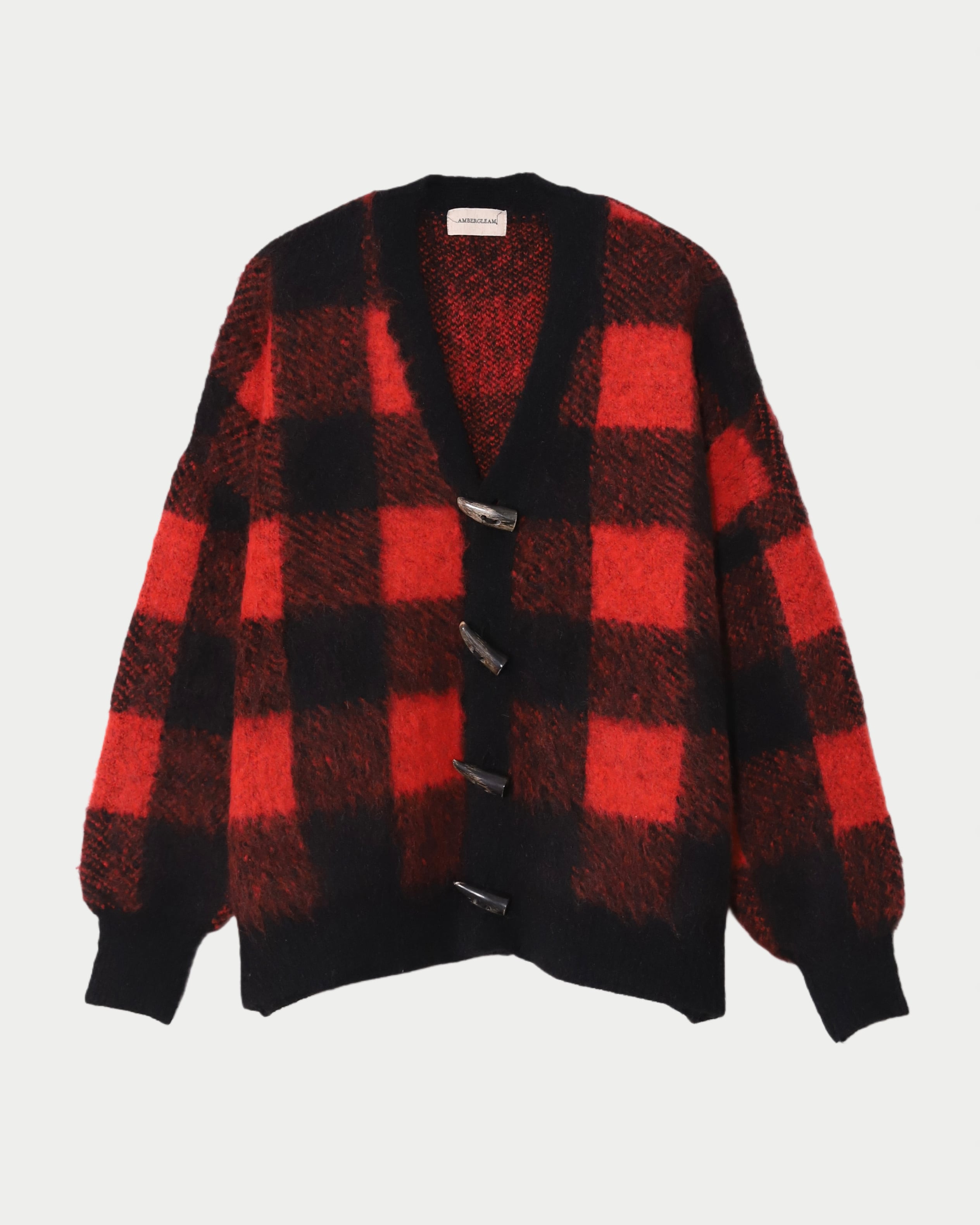 ラスト1点【BIG】Moist Touch Knit Cardigan / Red | AMBERGLEAM