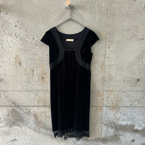 Black velour dress