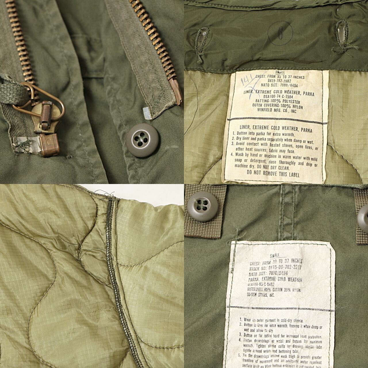 80s M-65 フィッシュテール モッズ パーカー ライナー付 古着 S 80s US ARMY M-65 フィッシュテール モッズ パーカー ミリタリー