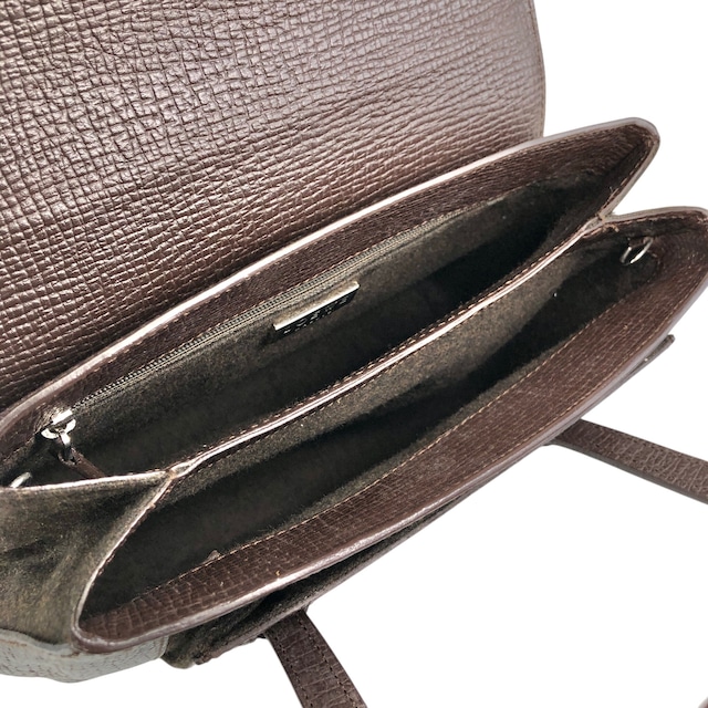 LOEWE ロエベ ハンドバッグ ブラウン ロゴ レザー 型押し vintage ヴィンテージ オールド xdd6ie