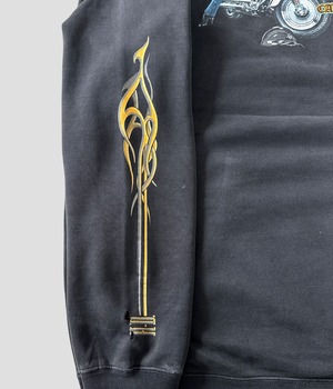 -Harley Davidson- Vintage 90-00s XL Print Hoodie