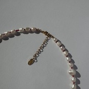 [wine red] ポリマークレイ 淡水パールネックレス［GSN090-BWR］