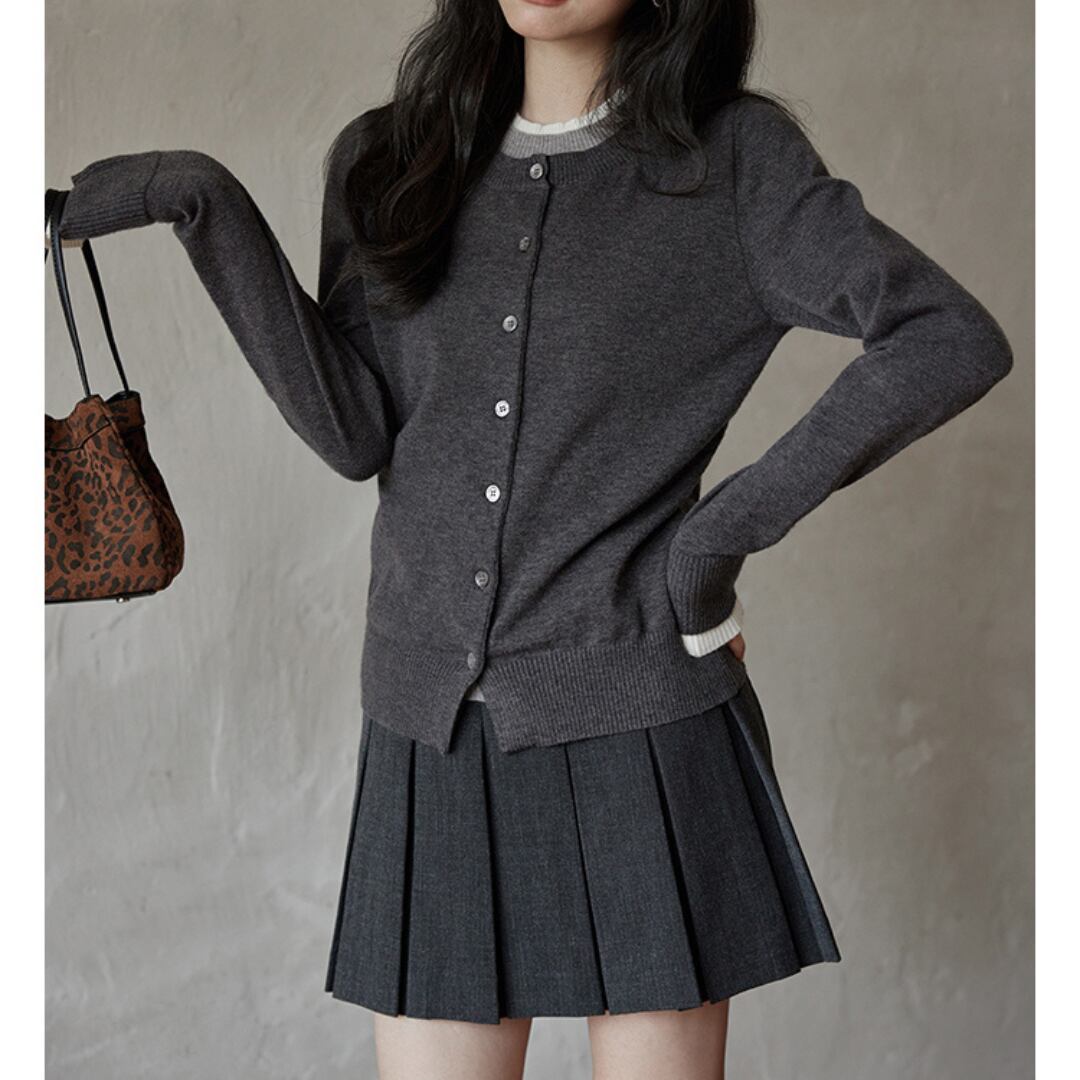 chic top faux two piece sweater