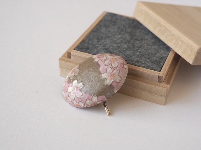 陶器のポニーフック/ヘアゴム　『桜』