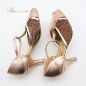 社交ダンス 衣装 シューズ 23cm ピンク系 セキネ SEKINE 靴 くつ ヒール 光沢 メッシュ レディース ストラップ 茶 上品 かわいい ダンスシューズ ダンス衣装 ステージ イベント 練習 レッスン ブラウン系