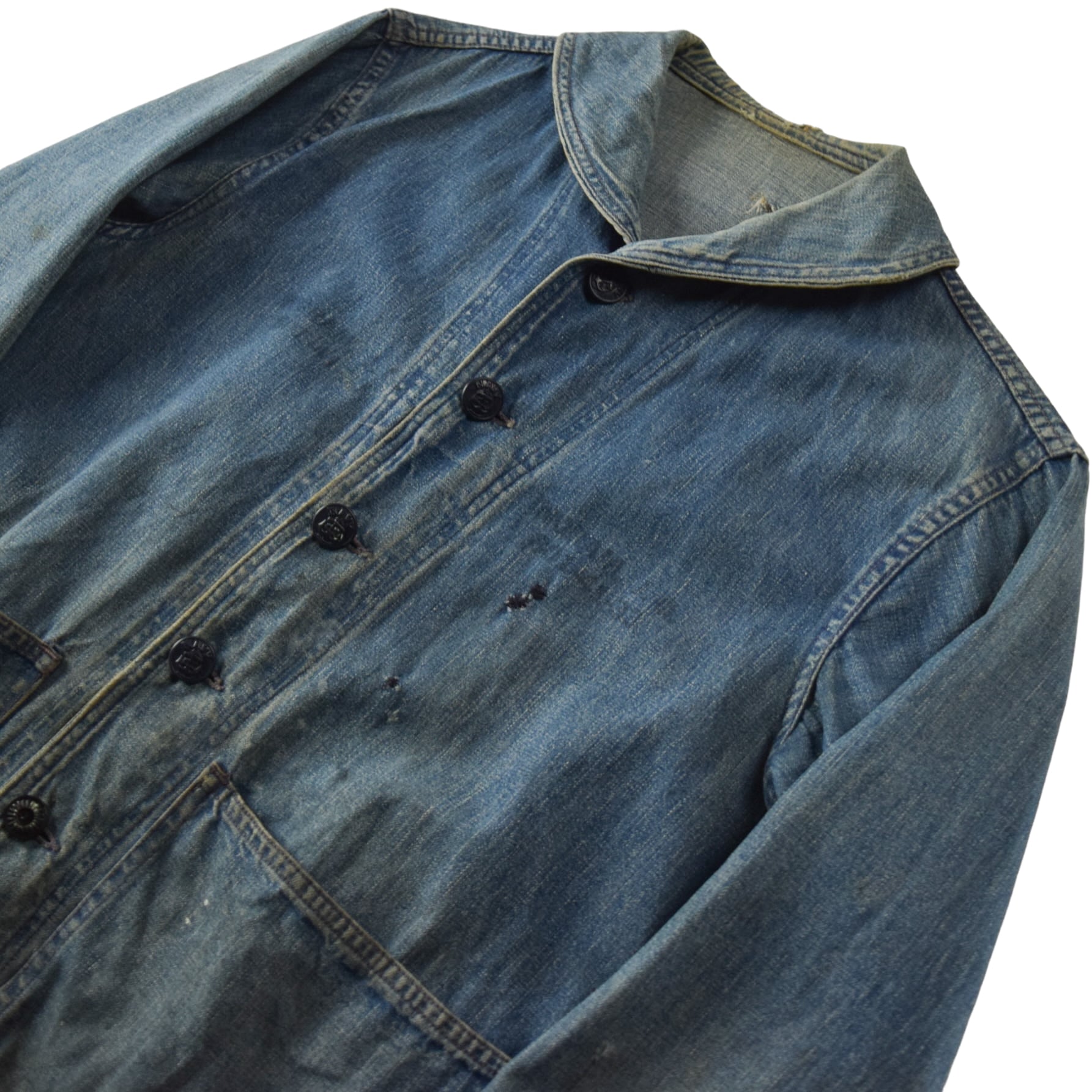 40s US NAVY Denim Coverall ショールカラーカバーオール