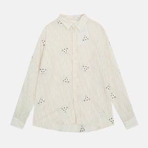 floral embroidered shirt　J00480