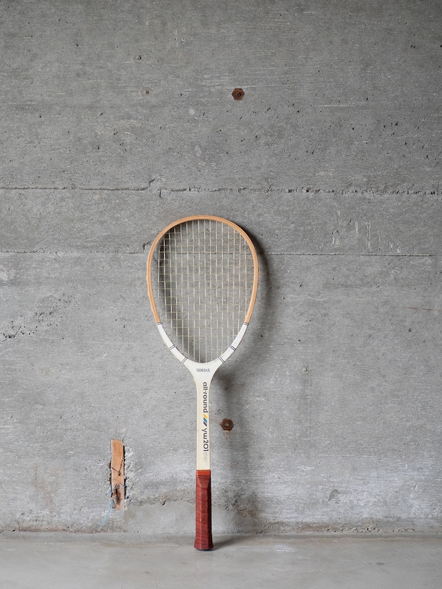 "YAMAHA" '80s vintage Wooden tennis racket