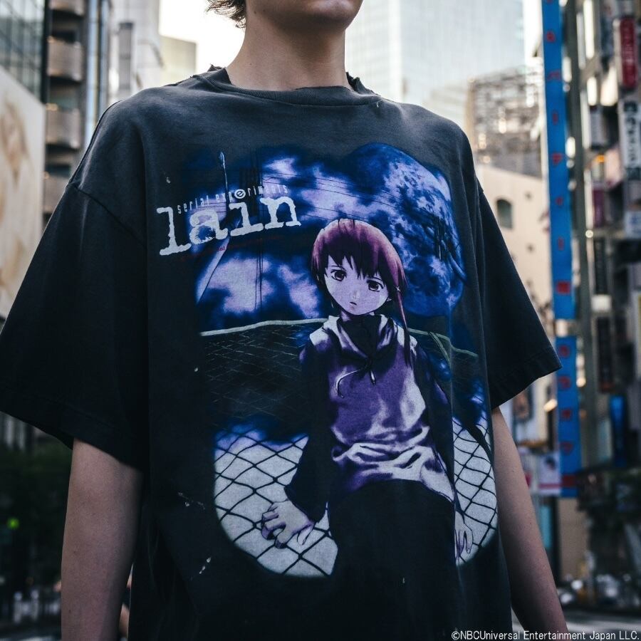 SAINT MICHAEL セントマイケル GS_SS TEE/LAIN コラボ Tシャツ SAINTMICHAEL】SM-HR1-0000-C23/GS_SS TEE/LAIN/BLACK | AYIN