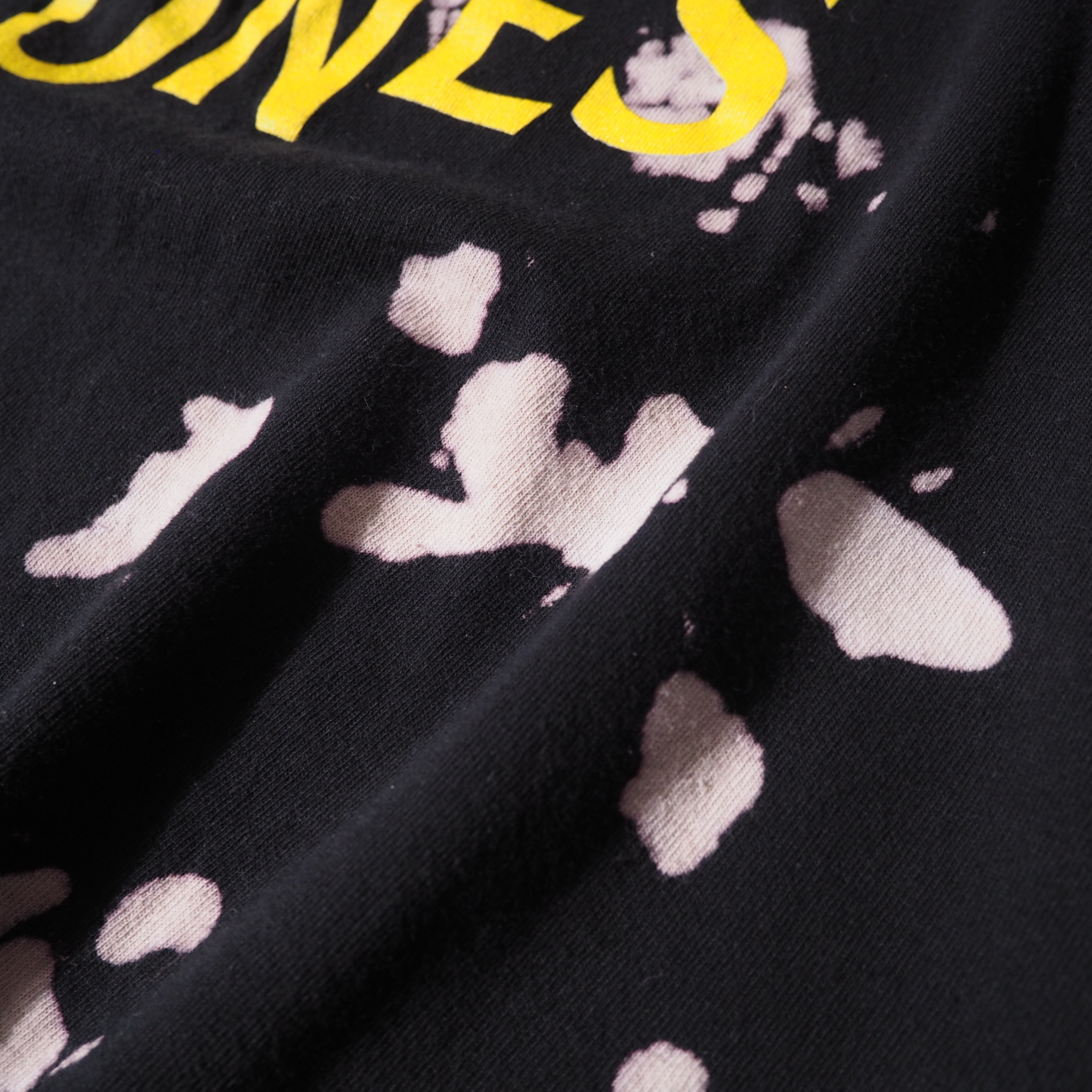 ” Rolling Stones Lips and Tongue ” logo printed bleach dyed Tee