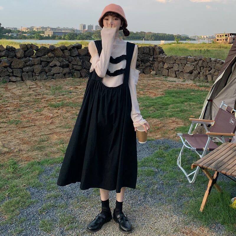 スプリングストラップレスシャツ ドレス 春物 YY-ファッション14264107205