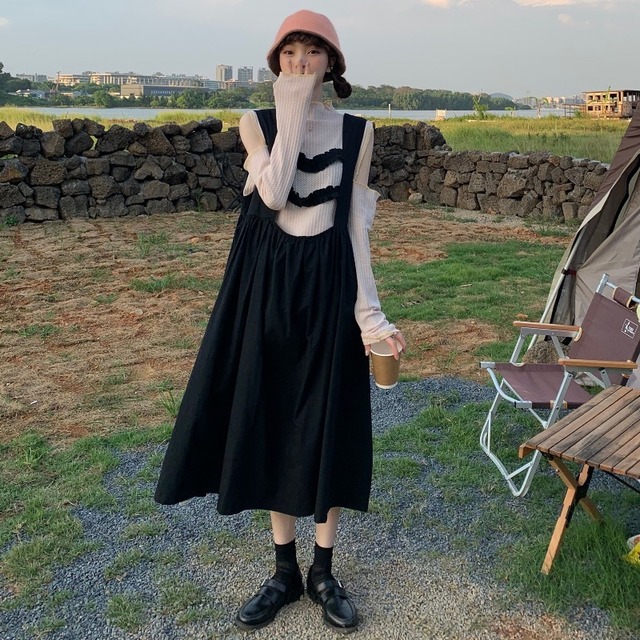 スプリングストラップレスシャツ ドレス 春物 YY-ファッション14264107205