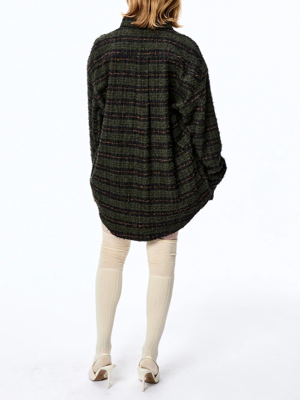 MASU 25AW　shaggy plaid shirt 46 green MASU 25AW shaggy plaid shirt 46 green