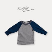 韓国子供服 / 26Autumn / normalplay / フライスコンビTシャツ / キッズ / 秋服 *12M~L*