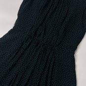 Leilian レリアン ドット柄 ノースリーブ ワンピース 7/ブラック×グリーン レディース